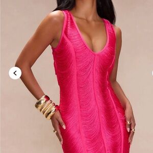 Fashion Nova Hot Pink Wedding Dress